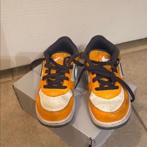 Nike Orange and White Sneakers Athletic Style